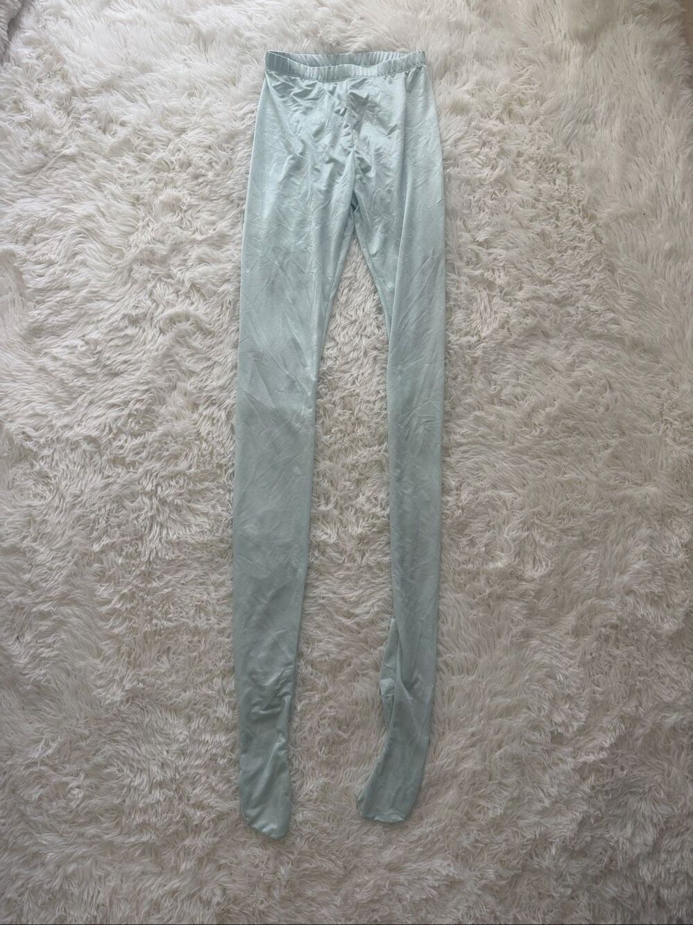 SKIMS GLISSENETTE FOOTED LEGGING color Icy size XS new with tags